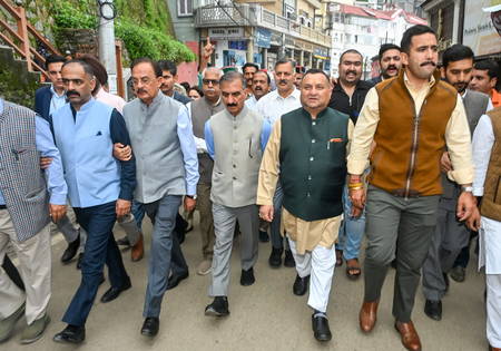 CM Sukhu leads protest in Shimla over Ram Temple donation row CM Sukhu leads protest in Shimla over Ram Temple donation row