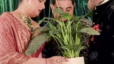 Jackie Shroff’s big potted plant, Rekha’s blessings, Bobby Deol’s stumble: All that happened at Anshula Kapoor’s reception