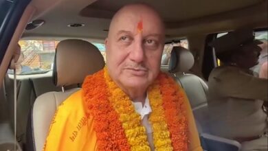 Anupam Kher offers prayers at Ram Mandir in Ayodhya amid donation controversy Anupam Kher offers prayers at Ram Mandir in Ayodhya amid donation controversy