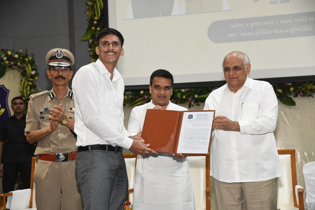Gujarat CM presents appointment letters to 449 newly selected Unarmed Police Sub-Inspectors