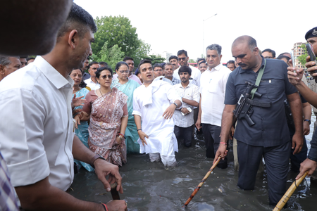 Gujarat Dy CM inspects flood-hit areas in Surat, orders swift relief and restoration Gujarat Dy CM inspects flood-hit areas in Surat, orders swift relief and restoration