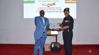 India gifts laptops, books and video conference equipment to Uganda