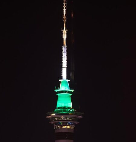 Auckland’s Sky Tower illuminates in Indian tricolour to mark PM Modi’s historic NZ visit