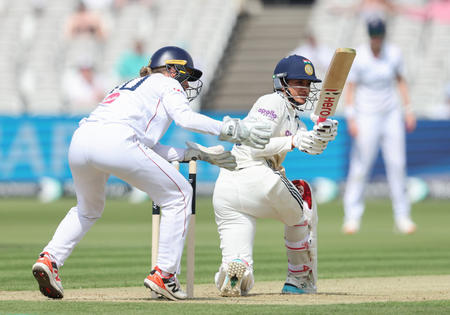 One-off Test: Ecclestone picks three-for as England bowl out India for 285