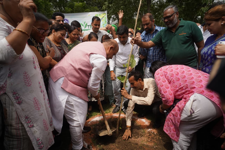 Delhi Assembly Speaker launches tree plantation drive in Rohini Delhi Assembly Speaker launches tree plantation drive in Rohini