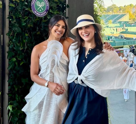 Lara Dutta reunites with Priyanka Chopra after 26 Years, shares heartwarming pictures from Wimbledon Lara Dutta reunites with Priyanka Chopra after 26 Years, shares heartwarming pictures from Wimbledon