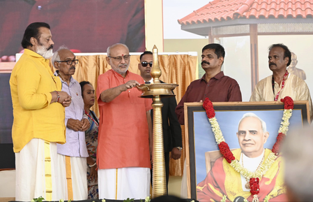 V-P Radhakrishnan unveils statue of reformer, freedom fighter Mannathu Padmanabhan