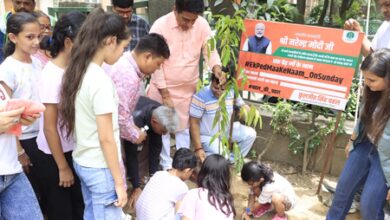 Delhi: NDMC V-C Kuljeet Singh Chahal leads plantation drive in Gole Market
