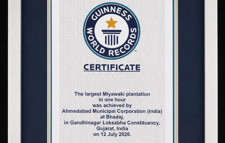 Gujarat: Ahmedabad sets Guinness World Record with 3.61 lakh-tree Miyawaki plantation in one hour