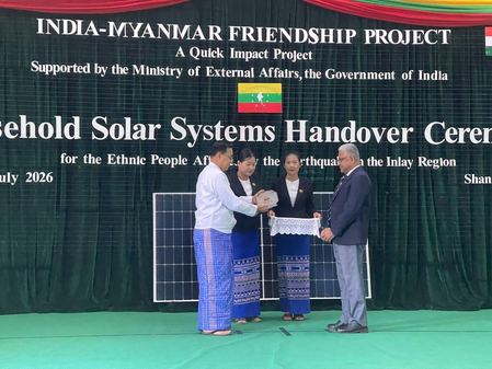 India provides household solar systems to Myanmar’s earthquake-affected ethnic people