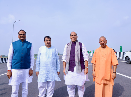 Rajnath Singh inaugurates Lucknow-Kanpur Expressway Rajnath Singh inaugurates Lucknow-Kanpur Expressway