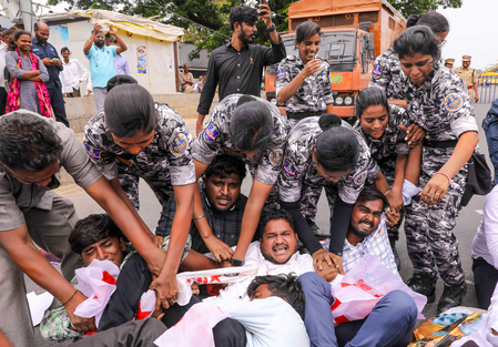 NEET row: Hyderabad police stop students marching to Lok Bhavan