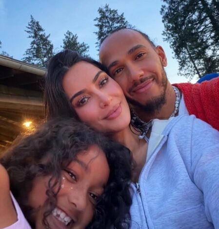Kim Kardashian shares pictures of her ‘favourite people’ Lewis Hamilton