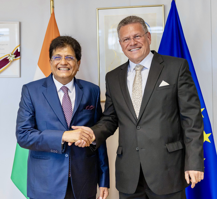 Piyush Goyal, Maros Sefcovic review progress on India-EU FTA implementation Piyush Goyal, Maros Sefcovic review progress on India-EU FTA implementation