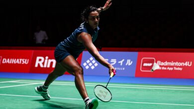 Japan Open: Sindhu dismantles world No. 5 Han Yue to book QF berth Japan Open: Sindhu dismantles world No. 5 Han Yue to book QF berth