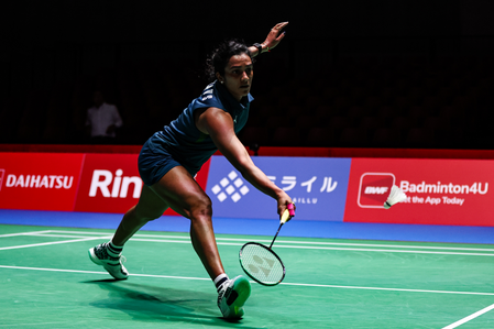 Japan Open: Sindhu dismantles world No. 5 Han Yue to book QF berth Japan Open: Sindhu dismantles world No. 5 Han Yue to book QF berth