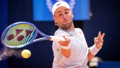 Swiss Open: Ruud survives a scare, comes back to beat Faria, reaches quarters