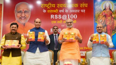 V-P Radhakrishnan releases book ‘RSS @100: A Century of Service, Unity & Sacrifice’