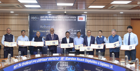 GRSE celebrates Navratna status milestone with special cover release GRSE celebrates Navratna status milestone with special cover release