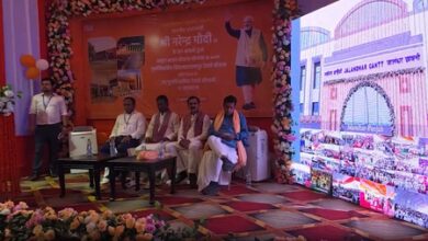 Students welcome redeveloped Shivnarayanpur station, thank PM Modi Students welcome redeveloped Shivnarayanpur station, thank PM Modi