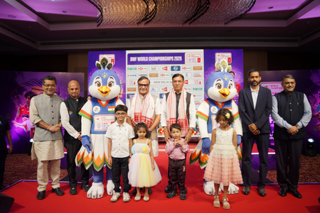 Dr. Mandaviya unveils mascot Peacko, for BWF World Championships Dr. Mandaviya unveils mascot Peacko, for BWF World Championships