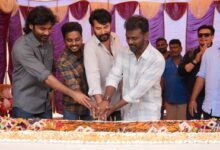 Mammootty, Dhanush, Rajkumar Periasamy, Kalaivanan jointly celebrate their National Award wins on sets of ‘Om’ Mammootty, Dhanush, Rajkumar Periasamy, Kalaivanan jointly celebrate their National Award wins on sets of ‘Om’