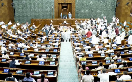 Monsoon Session: LS adjourned briefly amid Oppn sloganeering