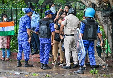 Delhi Police denies stone-pelting claims amid Jantar Mantar protest, says social media videos ‘false, misleading’