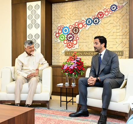 UAE minister meets Chandrababu Naidu, discusses proposed food cluster in Andhra Pradesh UAE minister meets Chandrababu Naidu, discusses proposed food cluster in Andhra Pradesh
