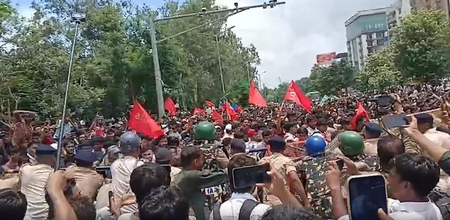 AISA protest in Patna turns violent; police use tear gas, water cannons