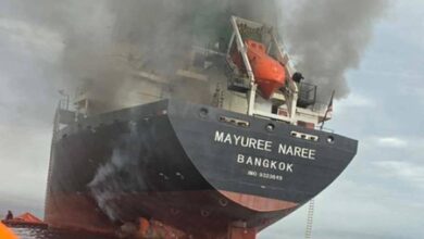 Tanker on fire after being struck off Saudi coast at Red Sea, confirms UK