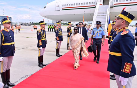 President Murmu arrives in Bucharest on last leg of three-nation visit President Murmu arrives in Bucharest on last leg of three-nation visit