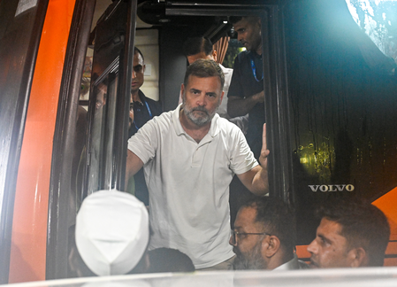 Rahul Gandhi marches to Gandhi Smriti, demands justice for NEET students Rahul Gandhi marches to Gandhi Smriti, demands justice for NEET students