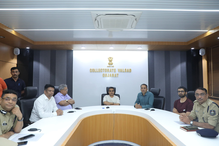 Gujarat Dy CM reviews Valsad flood relief, rescue operations after record rainfall Gujarat Dy CM reviews Valsad flood relief, rescue operations after record rainfall