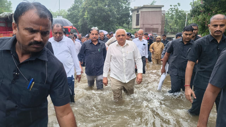 Gujarat CM visits flood-hit Ahmedabad, orders faster relief operations