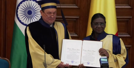 Romanian university confers Honorary Doctorate on President Murmu Romanian university confers Honorary Doctorate on President Murmu