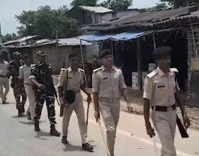 Nalanda police conduct flag march ahead of Bihar Bandh over NEET paper leak Nalanda police conduct flag march ahead of Bihar Bandh over NEET paper leak