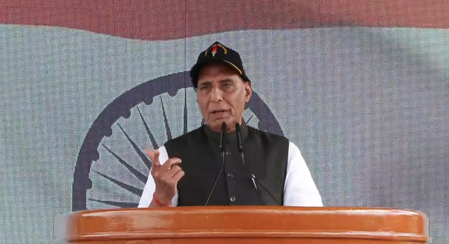 India designing chips, Pakistan busy with terror: Rajnath Singh India designing chips, Pakistan busy with terror: Rajnath Singh