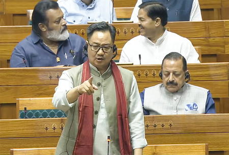 Lok Sabha adjourned till Tuesday after Chair and Rijiju’s appeals for debate go unheard