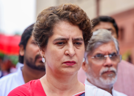 First pellet guns, now AK-47; are they terrorists: Priyanka Gandhi on Bihar cop’s viral video