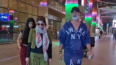 Akshay Kumar’s daughter Nitara hides behind mother Twinkle Khanna seeing paps at Mumbai airport