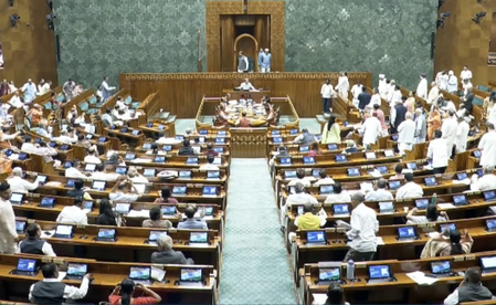 Lok Sabha adjourned till 2 PM amid Opposition ruckus Lok Sabha adjourned till 2 PM amid Opposition ruckus