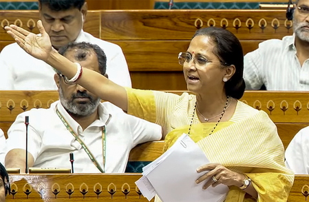 Supriya Sule demands JPC on anti-paper leak Bill, seeks probe against protester ‘assaults’ Supriya Sule demands JPC on anti-paper leak Bill, seeks probe against protester ‘assaults’