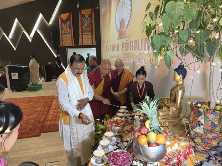 Asadha Purṇima celebrated as Dhammacakkappavattana Divas at Sarnath Asadha Purṇima celebrated as Dhammacakkappavattana Divas at Sarnath