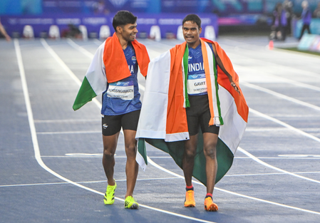 CWG 2026: Defence Min Rajnath Singh congratulates Gavit, Mohammed Basil on 1-2 finish CWG 2026: Defence Min Rajnath Singh congratulates Gavit, Mohammed Basil on 1-2 finish