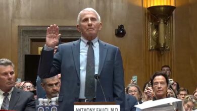 US Covid fight leader Anthony Fauci declines to testify during Republican questioning at Senate hearing