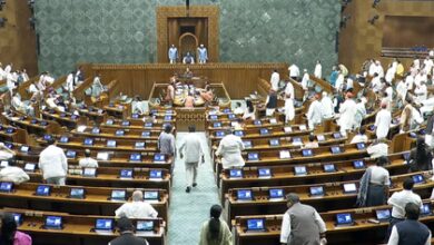 Lok Sabha adjourned till 3 p.m. amid Opposition protests, sloganeering