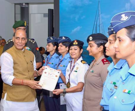 IASV Triveni completes ‘Samudra Pradakshina’ with all-women crew IASV Triveni completes ‘Samudra Pradakshina’ with all-women crew