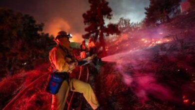 Fast-moving wildfire in US Southern California forces evacuations