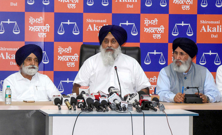 With Punjab elections around corner, Akali Dal chief Badal calls on PM Modi